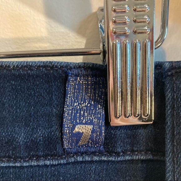 7 FOR ALL MANKIND Sz 29 High Waisted Ankle  Gwenevere Skinny Dark Wash Jeans - Picture 6 of 10